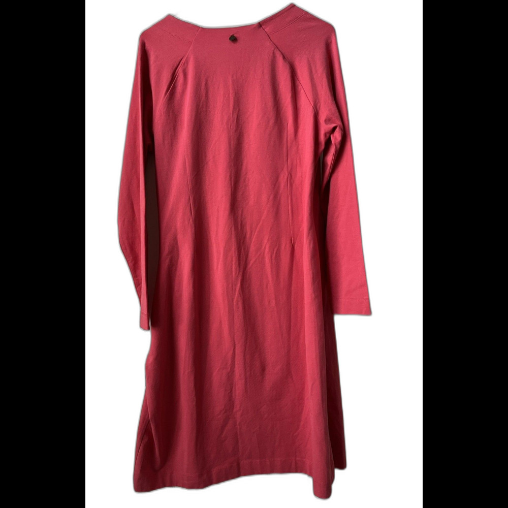 Soft Surroundings Wear Anywhere Dress Pink Faux Wrap 3/4 Sleeve Pullover Size L - Picture 3 of 9